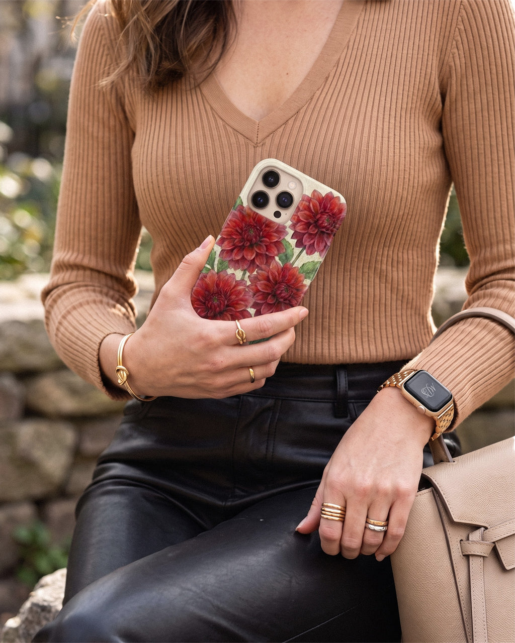 Red Dalia Phone Case